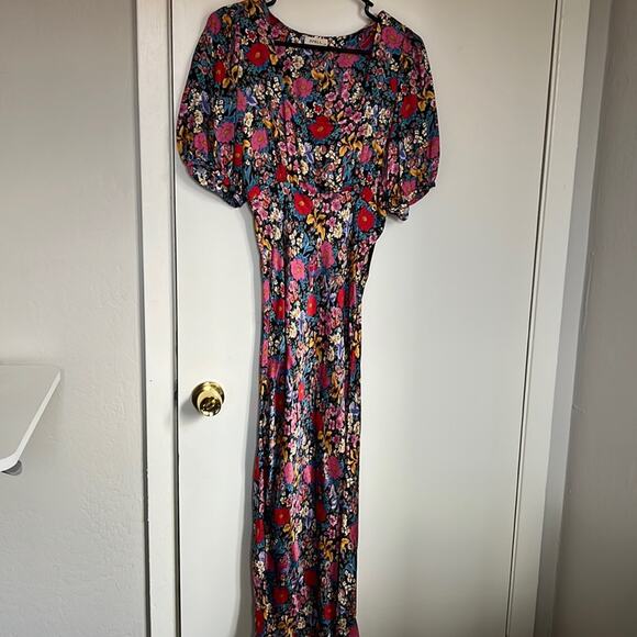 SPELL Last Drinks Bias Midi Dress in Evening Floral - Picture 5 of 8